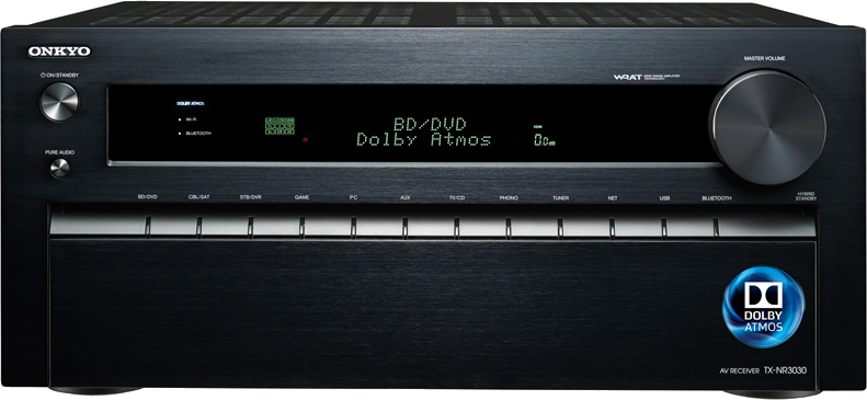 Receptor A/V para red digital con 11.2-Can y listo para Dolby Atmos con HDMI 2.0 TX-NR3030 front